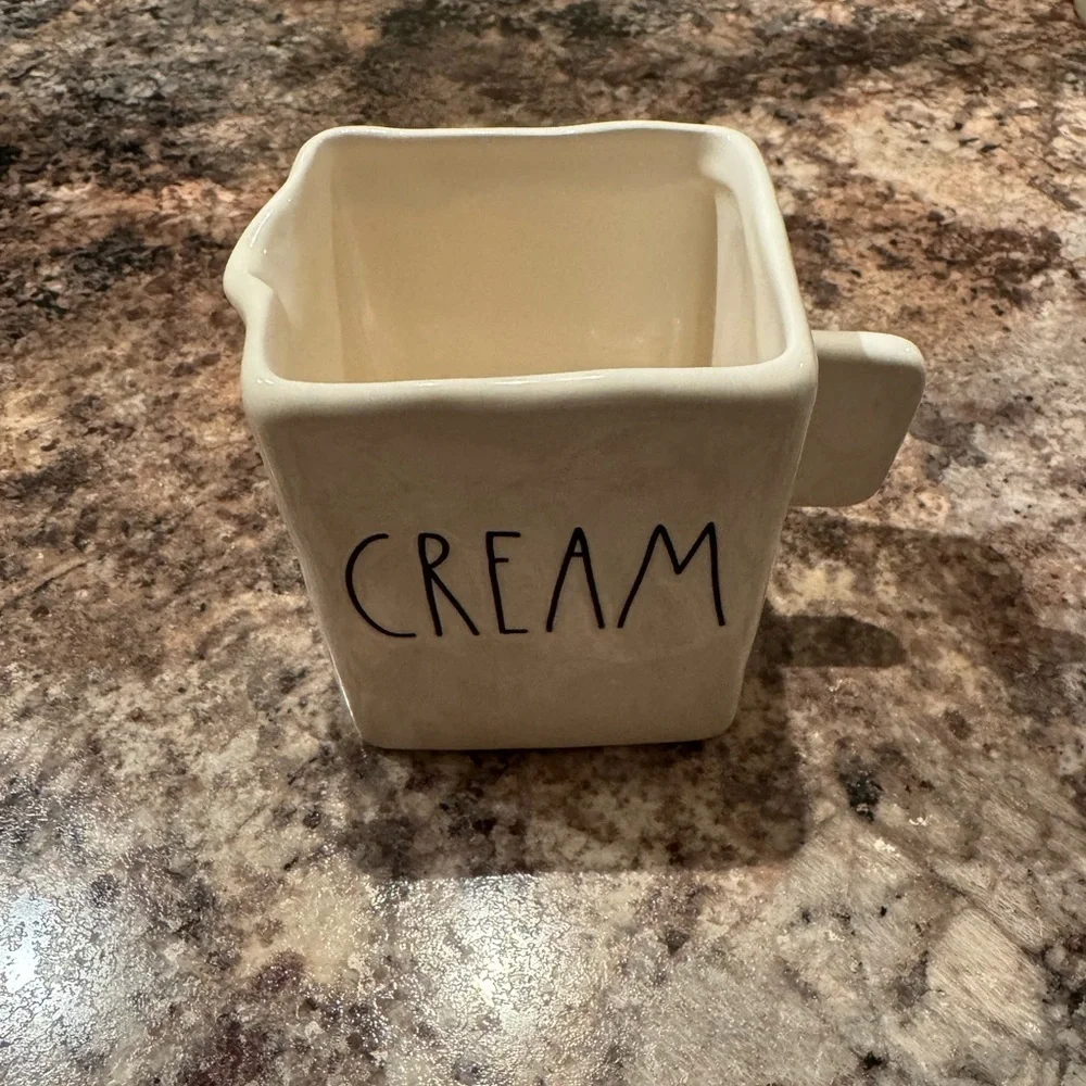 Rae Dunn Cream Square Mug